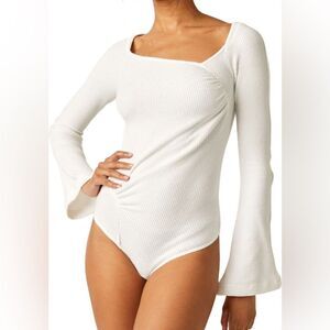 NWOT‎ Free People On A Cloud long sleeve bodysuit | SMALL | White